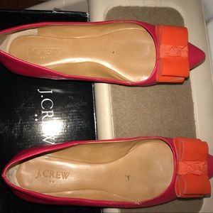 J. CREW MARASCHINO CHERRY POINT-TOE BOW FLATS || Size 7.5